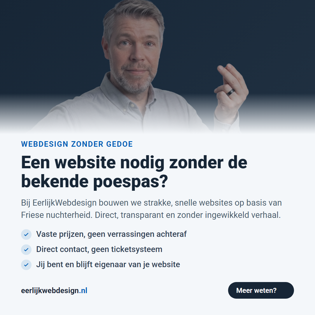 Een website nodig zonder de bekende poespas? - website zonder poespas